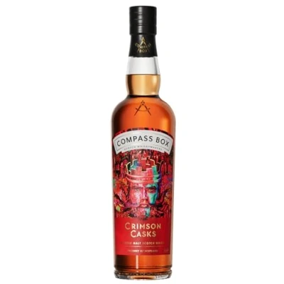 Image of Compass Box Crimson Casks Blended Malt Scotch Whisky 46% ABV 1 x 70cl Bottle Non Chill Filtered Natural Colour Chocolate, Spice &amp; Fruit Flavours Whiskymakers of Scotland