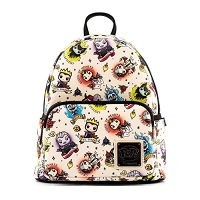 Image of Disney Loungefly POP! by Backpack Villains Tattoo AOP Bags