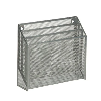 Image of Honey Can Do Mesh Vertical File Sorter OFC 03305 Silver 3.5 x 12.5 11.5