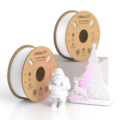 Image of Creality Official 3D Printer Filament, Hyper PLA High Speed 1.75mm Printing Filament for Printing, Dimensional Accuracy +/ 0.02mm, 2kg (1kg/Spool*2) Black +