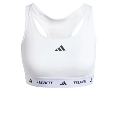 Image of adidas Performance Powerreact Techfit Medium support sports bra, Women&#039;s, Size: XLxA B, White