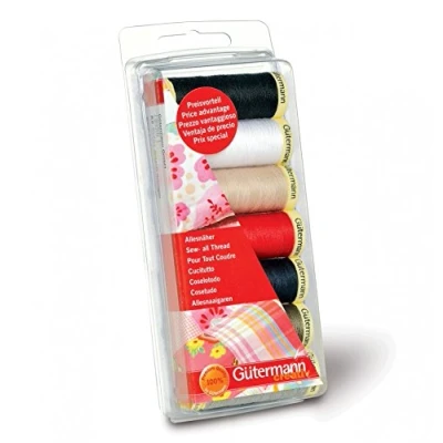 Image of Gutermann Sew All Sewing Thread Set 100m Basic Colours per pack of 7