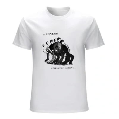 Image of Madness One Step Beyond Mens Outdoor Graphic T Shirt White