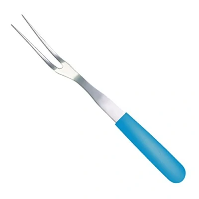 Image of Cooks fork, 13&quot; Blue handle