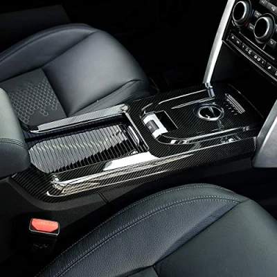 Image of LLKUANG ABS Carbon Fiber Style Center Console Gear Shift Cover Trim For LR Discovery Sport 2015 2019