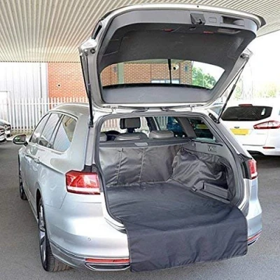 Image of UK Custom Covers BL283 Tailored Waterproof Boot Liner Mat Black To Fit VW Passat Estate (Inc Alltrack) 2015 Onwards