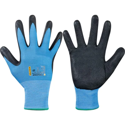 Image of Ejendals 887 Tegera Classic Palm side Coated Blue/Black Gloves Size 7