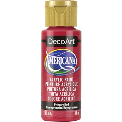 Image of DecoArt Americana 2 oz Acrylic Multi Purpose Paint, Primary Red