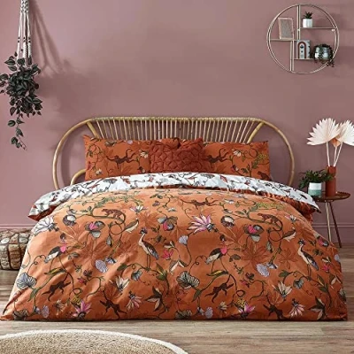 Image of furn. Wildlings Duvet Cover Set, Polycotton, Warm Sienna, 200 x cm