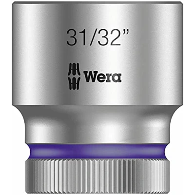 Image of Wera 05003630001 31/32 Inch 8790 HMC Zyklop Socket with Hexagon Drive Silver