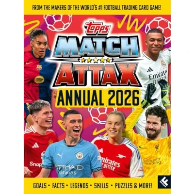 Image of Match Attax Annual 2026: the best official illustrated football annual, brand new for 2026 and full of action perfect gift footy loving kids teens this Christmas!