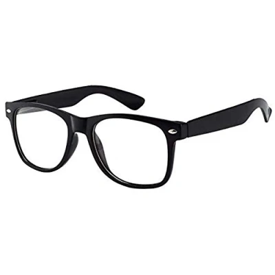 Image of Kids Nerd Glasses Clear Lens Geek Fake Eyeglasses for Girls Boys Eyewear Age 4 12 (Black)