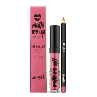 Image of Barry M Cosmetics Metallic Matte Me Up Liquid Lip Kit, Allure