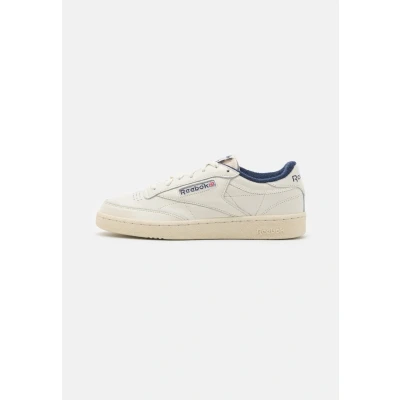 Image of Reebok Classic CLUB C 85 Vintage Unisex Trainers, Size: 2.5, Chalk/alabasterter/vector navy High quality imitation leather
