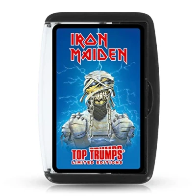 Image of Top Trumps Iron Maiden Limited Edition Card Game, Relive the music history with 30 of their greatest albums, singles and tours, great gift for fans aged 18 plus