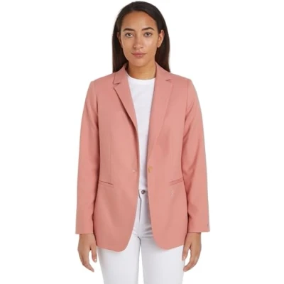 Image of Tommy Hilfiger Women Blazer Regular Elegant, Pink (Teaberry Blossom), 40