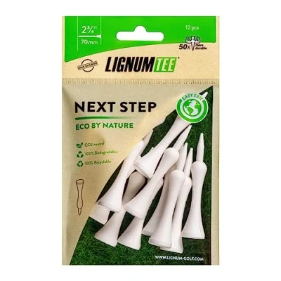 Image of Lignum Unisex 70mm Nxt Step Ecoline 12pk Biodegradable Tees, 57mm, 57mm UK
