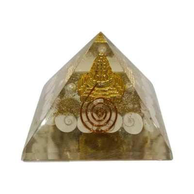 Image of VIE Naturals Orgone Gomti Chakra Pyramid, Shree Yantra