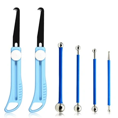 Image of SPEEDWOX 6 Pcs Tile Joint Tool 4 Metal Ball Caulk Finishing Tools 2 Grout Removal Knife Caulking Edge Repair Kit for Tiles Gap Kitchen Bathroom Bedroom