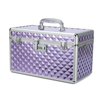 Image of HEWEI WORKS Storage Lock Box with Combination Lock, Lockable Medicine Box, Security Lockbox, Multipurpose LockBox for Home and Outdoor Use (Purple, X Large)