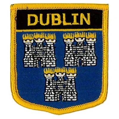 Image of Klicnow Dublin (Ireland) Embroidered Patch 6cm X 7cm (2 1/2&quot; 2 3/4&quot;)