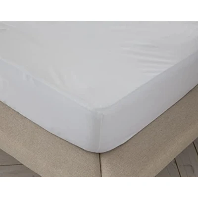 Image of Fitted Sheet White 100% Cotton Bed 180 cm (180 x 190 cm)