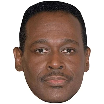 Image of Luther Vandross (Moustache) Celebrity Mask, Flat Card Face, Fancy Dress Mask