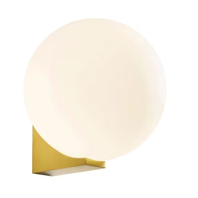 Image of Thiva Bathroom Wall Lamp Satin Brass IP44