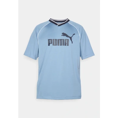 Image of Puma Football Print Tshirt, Men&#039;s, Size: Medium, Cool blue
