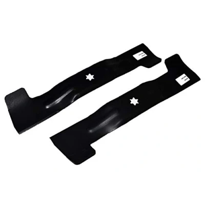 Image of 2 x 46.5 cm lawn tractor blade set for MTD/Gutbrod/Yard Man/Fleurelle 742 0672, 0673/742 0659, 0660/742 04020, 04021/742 04020A 00. 4021A right + left