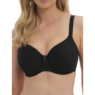 Image of Fantasie Womens Rebecca Essentials Moulded Spacer Bra Black Polyamide Size 30FF