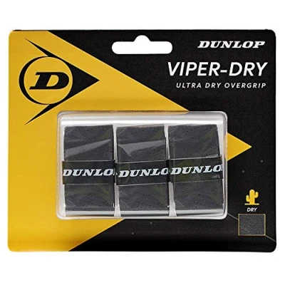 Image of DUNLOP Viper Dry Overgrip, 3 Pack, Black