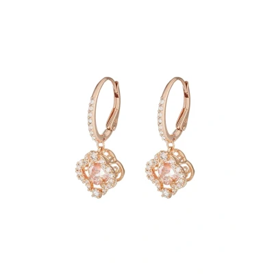 Image of Swarovski Sparkling Clover Earrings, Women&#039;s, Size: One Size, Fancy morganite