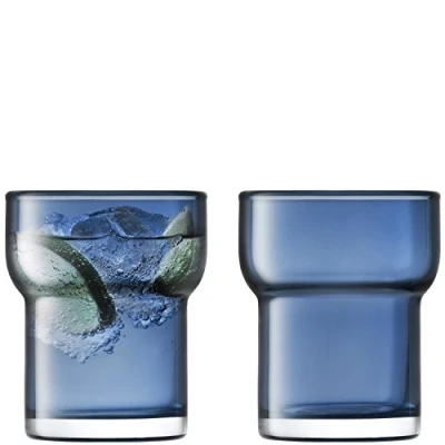 Image of LSA Utility Tumbler 300ml Sapphire Set of 2 Mouthblown &amp; Handmade Glass UT67