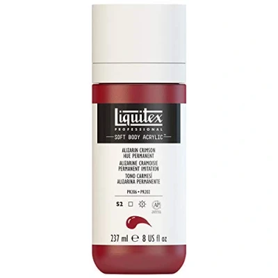 Image of Liquitex Professional Soft Body Acrylic Paint, Alzarin Crimson Hue Permanent, 237 ml Bottle