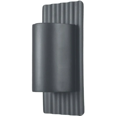 Image of Dali 2 Light Outdoor Up Down Wall Lamp, Grey IP44
