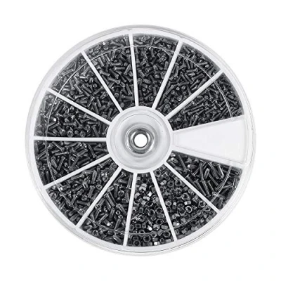 Image of 600pcs Small Stainless Steel Screws and Nuts M1 M1.2 M1.4 M1.6 for Watches Glasses
