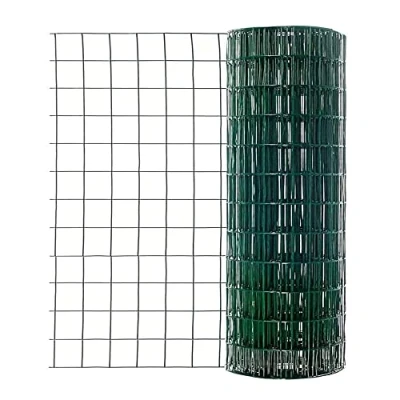 Image of Galvanised PVC Coated Hexagonal Chicken Wire Netting Mesh Net Green Rabbit Aviary Fence 25m &amp; 50m Rolls (50mm Hole x 0.9mm 0.6m*50m Roll)