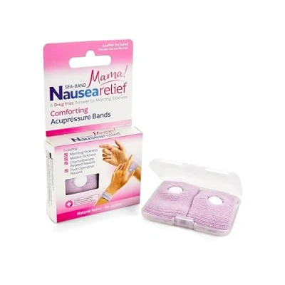 Image of Sea Band Mama! Motion Sickness, Nausea and Morning Sickness Relief Acupressure Wristbands (Lilac), 1 Pair