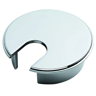 Image of 63mm Metal Desk Cable Tidy Outlet Grommet Insert Polished Chrome