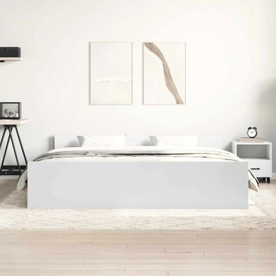 Image of vidaXL Bed Frame without Mattress White 200x200 cm