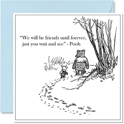 Image of Winnie The Pooh Birthday Cards for Men &amp; Women My Favourite Day Sweet Happy Card Mum Dad Sister Brother Daughter Uncle Auntie Nan Grandad 145mm x Bday Greeting