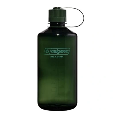 Image of Nalgene Sustain Tritan BPA Free Water Bottle Made with Material Derived from 50% Plastic Waste, 32 OZ, Narrow Mouth, Jade