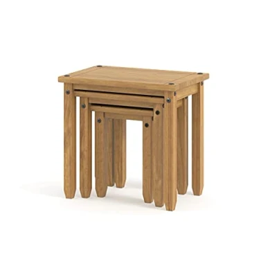 Image of Core Products Corona Waxed Pine Nest of Tables 35 x 53 51.1 cm