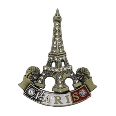 Image of 3D Diamond Paris France Refrigerator Fridge Magnet Tourist Souvenirs Metal Craft Magnetic Stickers Home Kitchen Decoration Travel Gift