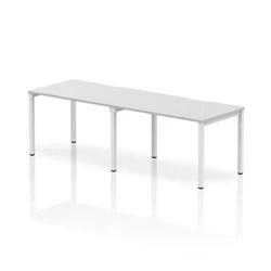 Image of Evolve Single White Frame Bench Desk 1200 (2 Pod) BE356