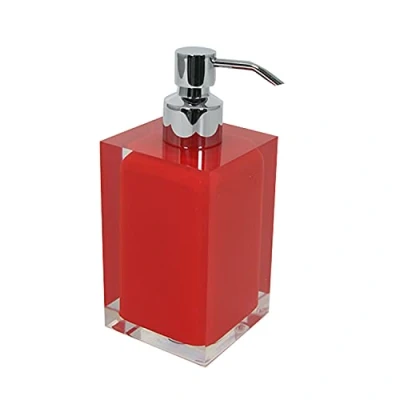 Image of Gedy Bathroom Soap Dispenser, Resin, red, 16.2 x 7 cm