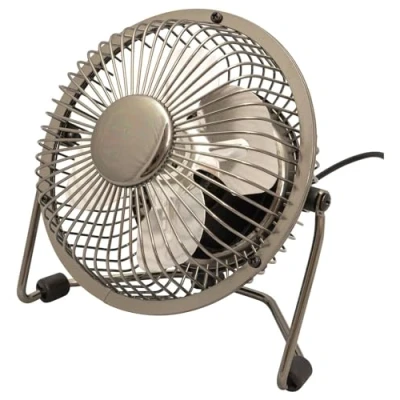 Image of Schallen Mini Portable USB Powered Desktop Office Computer, PC, Mac, Laptop Cooling Desk Table Fan (Gunmetal Grey)