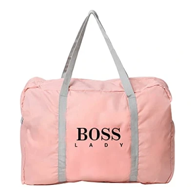 Image of Cabin Bag 45x36x20 for Easyjet Airlines Underseat Travel Holdall Carry on Hand Luggage Weekend Packable Duffel Bag,Sports Fitness (boss Lady (Black Text))