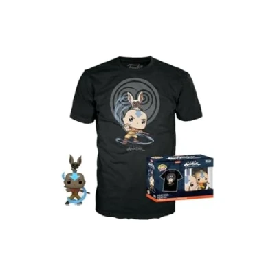 Image of Funko Pop! &amp; Tee: Avatar Element Bending (XL) Avatar: the Last Airbender T Shirt Clothes With Collectable Vinyl Figure Gift Idea Toys and Short Sleeve Top for Adults Unisex Men